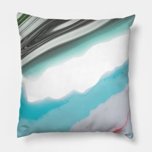 Summer Vibes Marble Waves Pillow