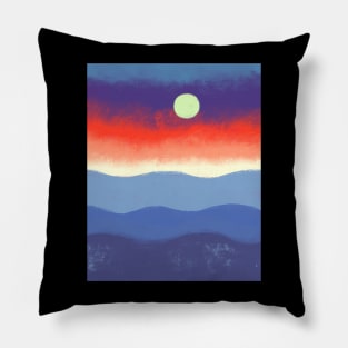 Abstract Warm Seascape Aesthetic Environmental Background Pillow