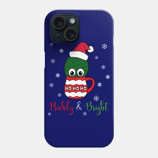 Prickly And Bright - Cactus With A Santa Hat In A Christmas Mug Phone Case