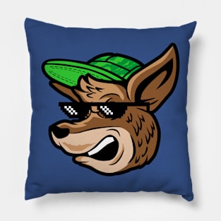 Deal With It Cartoon Kangaroo Pillow