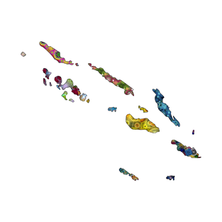 Spirograph Patterned Soloman Islands Map T-Shirt
