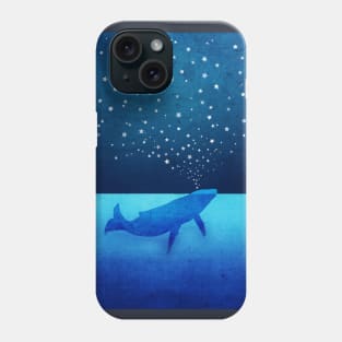 Whale Spouting Stars at Night Phone Case