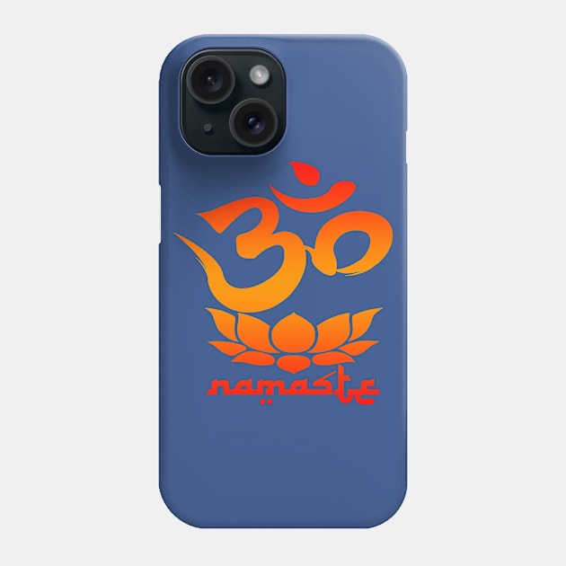 namaste red Phone Case by robotface