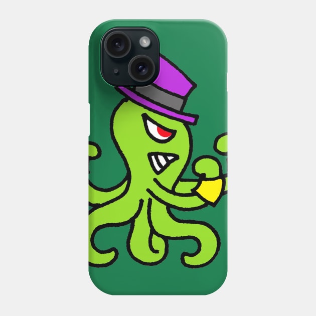 Miskatonic Fighting Cephalopod Phone Case by Just Another Day Productions