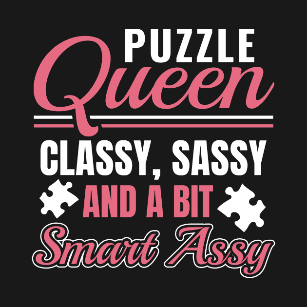 Puzzle Queen Funny Puzzling Puzzler Women by Dr_Squirrel