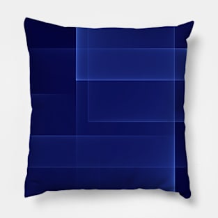 Abstract square and rectangle shapes illustration background Blue Pillow