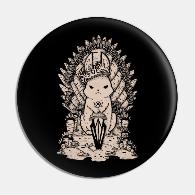 King Rabbit Line Art Light Version Pin by zarya_kiqo