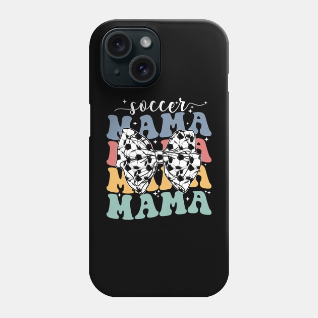 Soccer Mama Retro Groovy Soccer Softball Mom Phone Case by New Hights