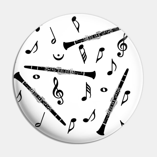 Clarinet Music Notes Pin by Barthol Graphics