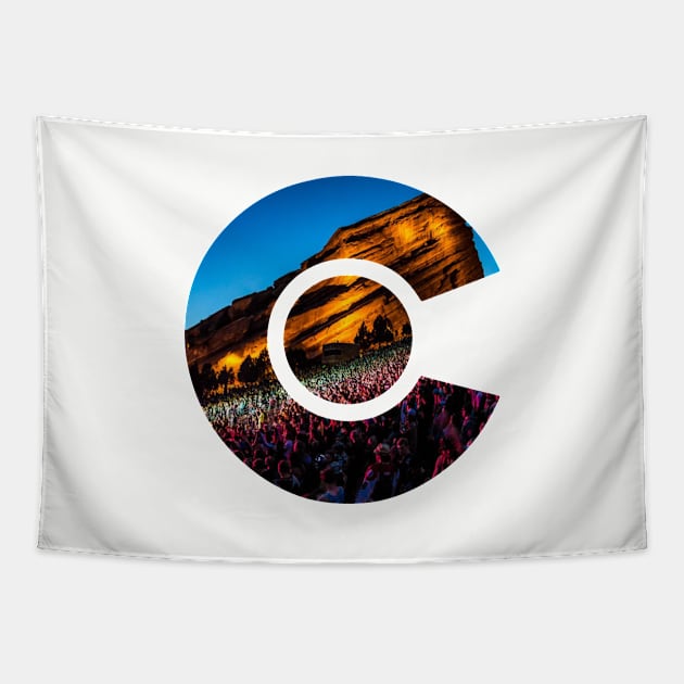 Red Rocks Amphitheater - Denver Colorado Tapestry by DeadBeatElite