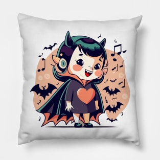 "Cute Baby Vampire Girl" design Pillow