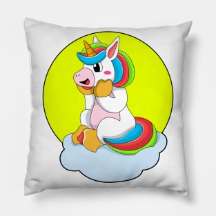 Unicorn with Cloud & Sun Pillow