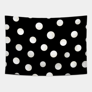 Shining white polka dots pattern Tapestry