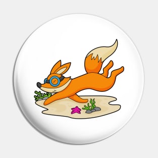 Fox Diver Swimming goggles Pin