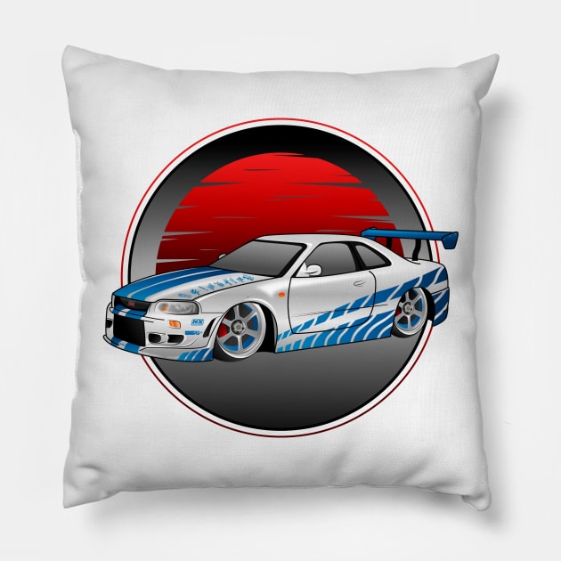 Skyline-PW Pillow by annnadary