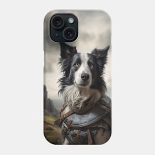 Gallant Border Collie - Medieval Knight Phone Case