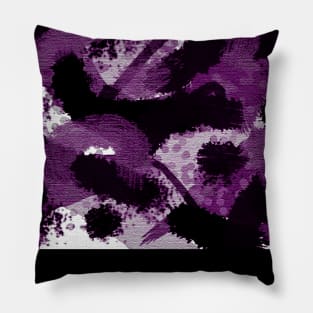 Asexual Pride Abstract Textural Layered Paint Pillow