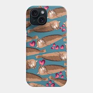 Bearded seal pattern Phone Case