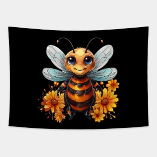 cute hornet colorful floral Tapestry