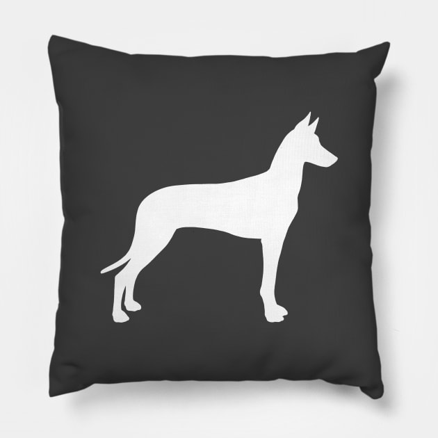 Pharaoh Hound Silhouette Pillow by Coffee Squirrel