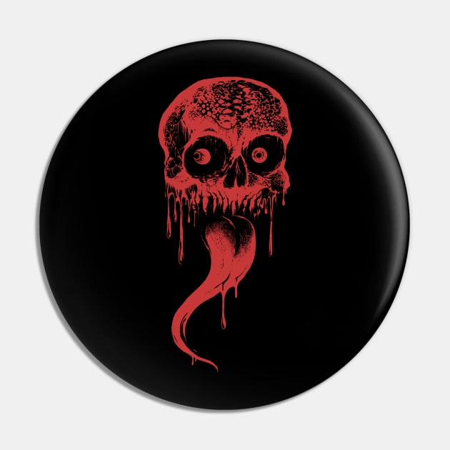 Licking Skull Pin by wildsidecomix