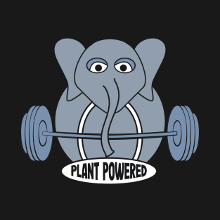 Vegan Gifts Plan Powered Elephant Vegan Design Men Women T-Shirt