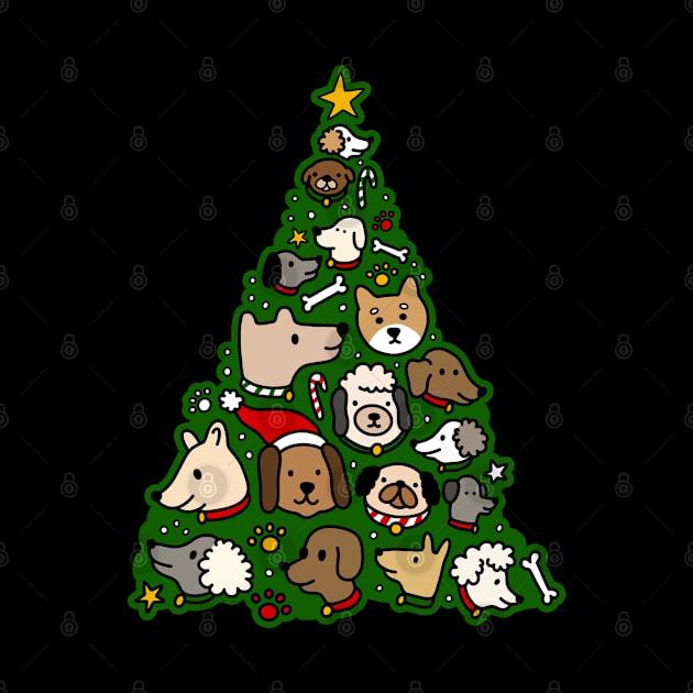 Christmas Tree Dog Lover Holiday by Trippycollage