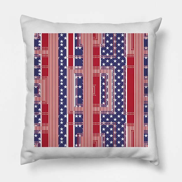 4th July, Independence Day , USA Pillow by justrachna