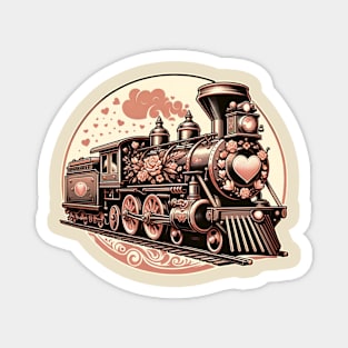 Train Valentine Magnet