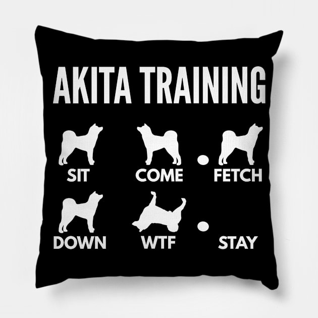 Akita Inu Training Akita Inu Dog Tricks Pillow by DoggyStyles