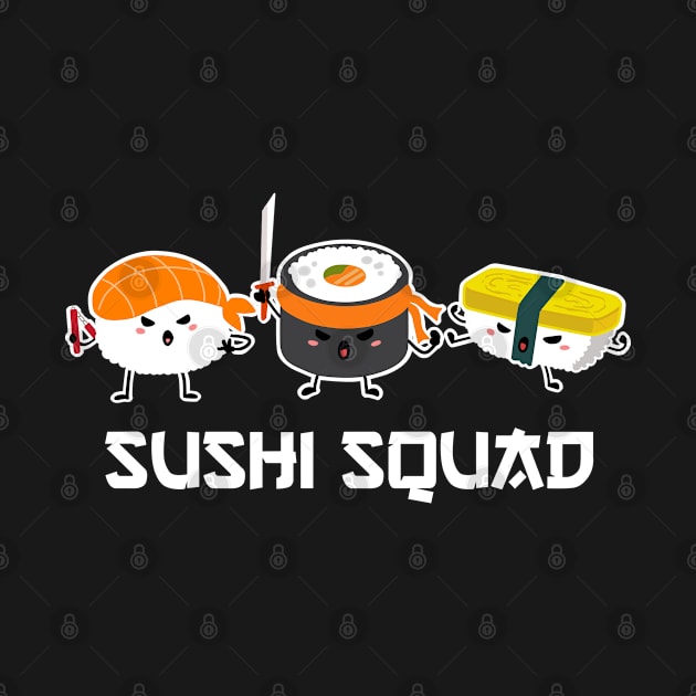 Sushi Gift Design Japanese Sashimi Anime Sushi Squad Print by Linco