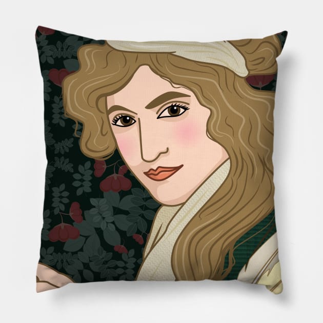 Mary Wollstonecraft Pillow by Pendientera