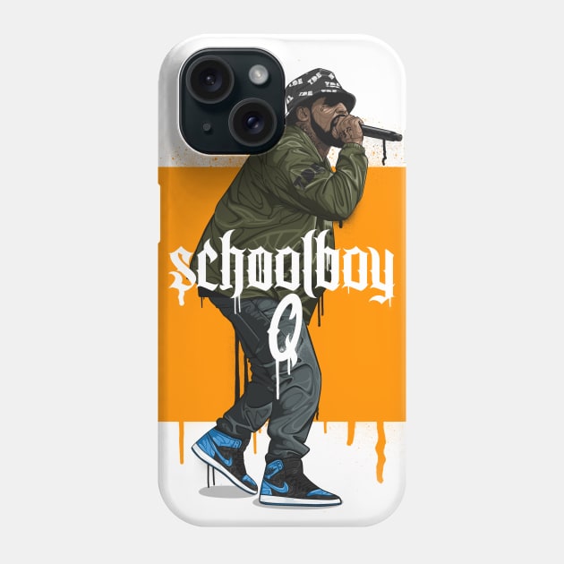 Schoolboy Q Phone Case by BokkaBoom