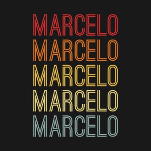 Marcelo Name Vintage Retro Pattern T-Shirt