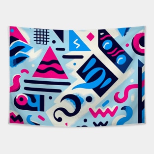 Abstract Colorful 90s Pattern Tapestry