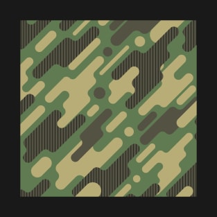 Camouflage Pattern 7, military pattern, green camo camping design T-Shirt