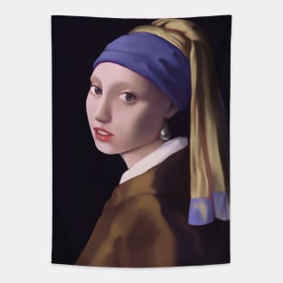 Girl with a pearl earing Tapestry