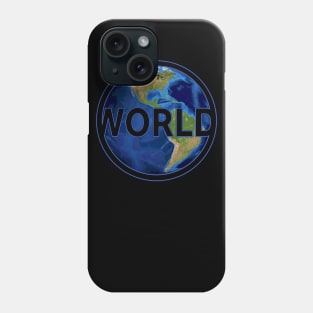 Our world with a view of America gift space Phone Case