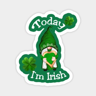 St. Patrick`s Day Dwarf Today I`m Irish Magnet