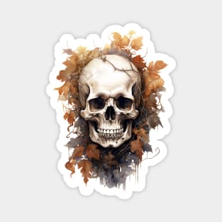 Autumn Skull Magnet