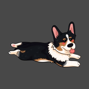 TriColour Corgi Sploot T-Shirt