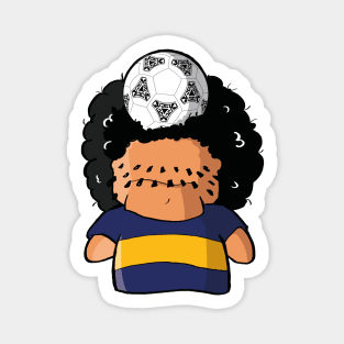 Diego Maradona Cartoon - Boca Juniors Tribute Magnet