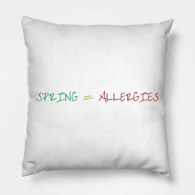 Spring Allergies Pillow by MrWho Design