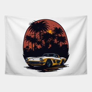 Old Corvette Classic Tapestry