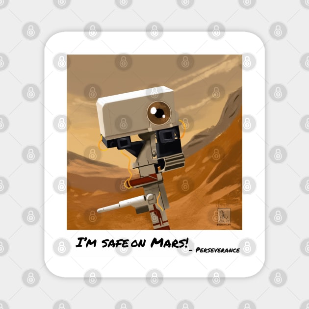 I'm safe on Mars Magnet by AC Salva