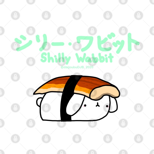 [Shilly Wabbit] Baby Lop Bunny Rabbit Dressing Up As An Unagi Nigiri Sushi by Shilly Wabbit