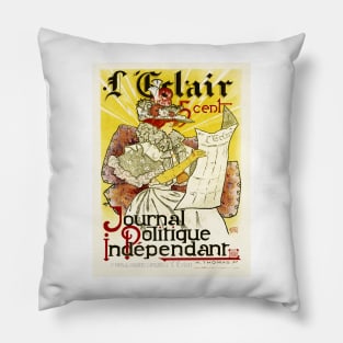 L ECLAIR France Independent Political Journal 1897 Magazine Front Cover Advertisement Pillow