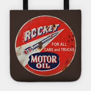 ROCKET MOTOR OIL SIGN Tote