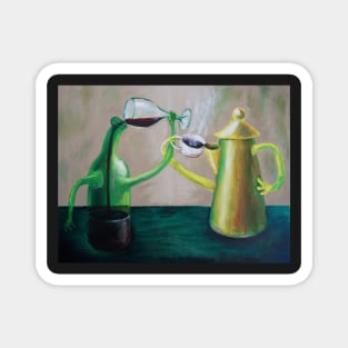 Oil Painting - Let's drink to.. , 2009 Magnet