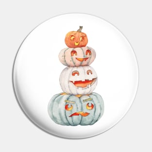 Halloween pumpkins art Pin